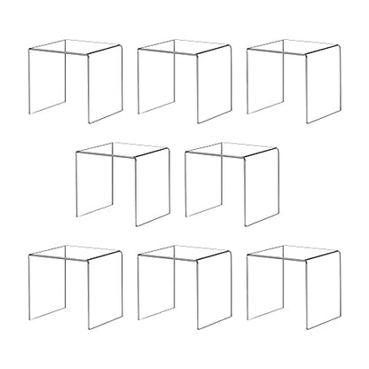 Acylic Riser Square Display Stand For Cupcakes, Arts and Crafts (Clear, 8P-4INCH) - color: Clear, size: 8P-4INCH