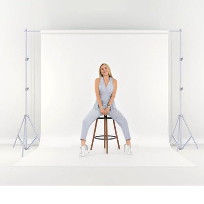 iMounTEK Backdrop Stand for Party, 6.5 * 9.84 ft Photographic Studio Photo Backgrounds Adjustable Photo Backdrop Stand Kits with a Carrying Bag Photo Backdrop Stand for Photography/Wedding(Silver) - color: Silver
