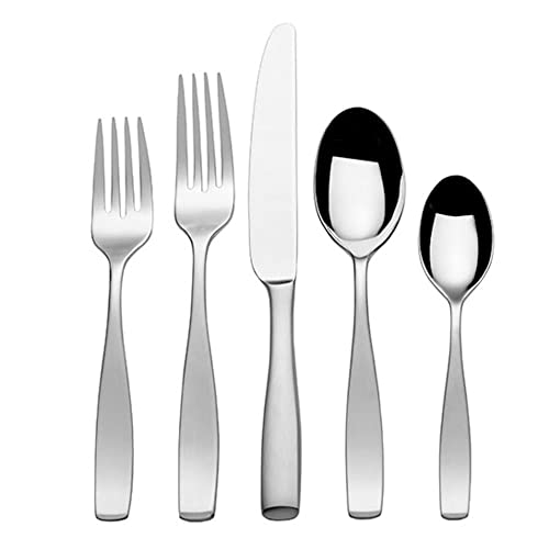 Mikasa 5110897 Satin Loft 20-Piece 18/10 Stainless Steel Flatware Set, Service for 4 - size: 20-Piece Flatware Set, Service for 4, style: Satin Loft