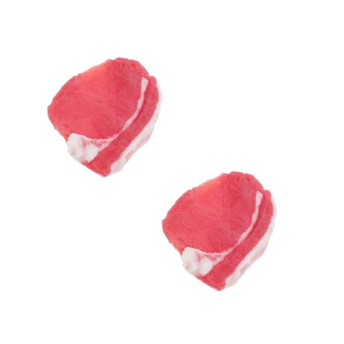 LUOZZY 2pcs Realistic Fake Pork Slices Model Fresh Meat Display for Restaurant Kitchen Decoration Table Cabinet Props Photography and Food Styling