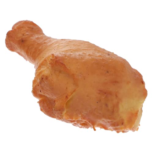 Toddmomy Fake Cooked Fried Chicken Leg Model Realistic Artificial Food Prop 3.93X2.20X1.57In for Home Kitchen Display Photography and Halloween Decor