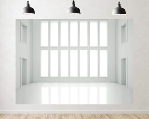 Trykid 20x10ft Bright White Empty Room Backdrop Minimalist Studio Atmosphere Photography Background Modern Art Gallery Clean Event Backdrop Party Decoration Photo Booth Prop Fabric - size: 20x10ft
