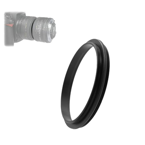 Aluminum Male to Male Lens Adapter Ring for Macro Photography 49-49mm, 49-52mm, 49-55mm, 49-58mm, 49-62mm, 49-67mm, 49-77mm, 49-82mm (49-52mm) - size: 49-52mm