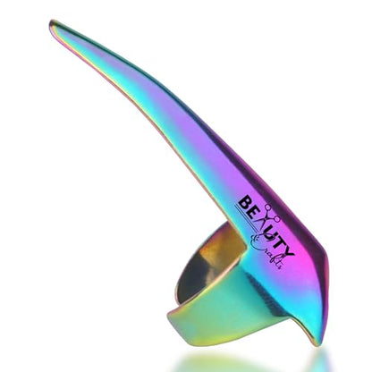 Pro Hair Parting & Sectioning Rings-Stainless Steel Finger Braiding Pick Tool for Precise Hair Styling and Extension Installations (1 PC Rainbow) - color: 1 PC Rainbow