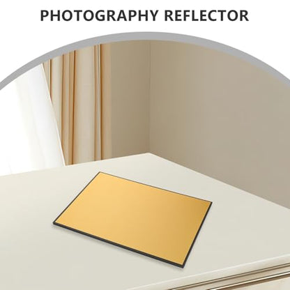 OSALADI A4 Gold Reflector Panel Photography Light Control Board Photo Reflector Board for Indoor Tabletop and Still Life Shooting