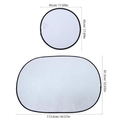 NOLITOY 2pcs Photography Lighting Reflector Board Set Portable Folding Reflectors Soft Diffuser for Studio and Outdoor Portrait Photo Shoots