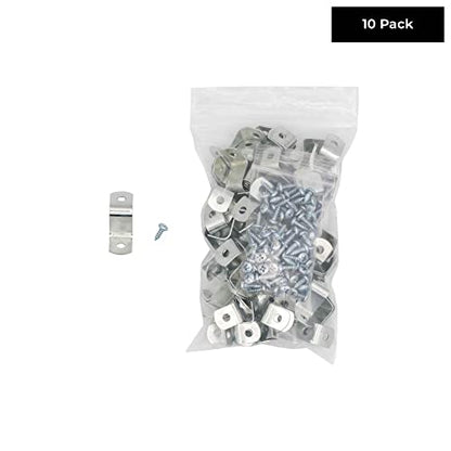 3/4" Depth Flat Offset Mounting Canvas Clips for Picture Framing Pack of 10 Plus #6 X 3/8" Pan-Head Screws Included - color: 10, size: 3/4 Inch