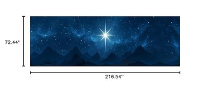 Newwiee 18 ft x 6 ft Nativity Scene Backdrop Banner Easter Scene to Bethlehem Nativity Christmas Decor Bible Supplies Western Backdrop for Christmas Church Event Medieval Party Decor (Bethlehem)