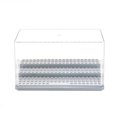 Acrylic Minifigure Display Case Stackable Action Figures Blocks Display Box, Clear Dustproof Display Case Box for Lego Lovers - color: Grey, size: Medium 1 Pack