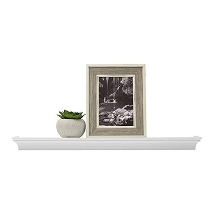 MELANNCO Arlington Floating Wall Shelves for Bedroom, Living Room, Nursery, Set of 2, 24-Inch, White - color: White, size: Set of 2 (24 Inch), style: Arlington