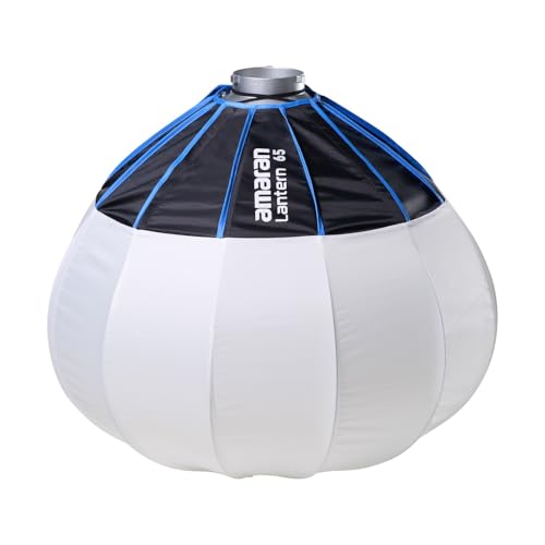 Amaran Lantern 65 Softbox,360 Soft Light Source Quick-Build Press Mount for Amaran COB Lights and Other Bowens Mount for 100d/200x/300c/150c/300x/300d - size: Medium