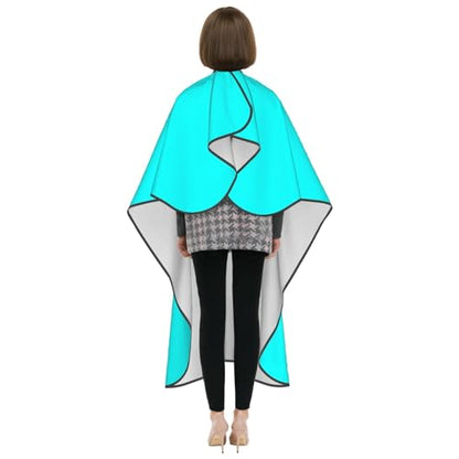 Custom Barber Cape Unisex Salon Hair Cutting Capes Add Your Image Logo Haircut Kit Personalized Stylist Tool - color: Cyan