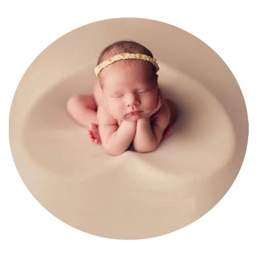 Orraphtstu Newborn Photography Posing Fabric Baby Beanbag Backdrop Props Stretch Blanket for Professional Studio Photoshoot (Beige) - color: Beige