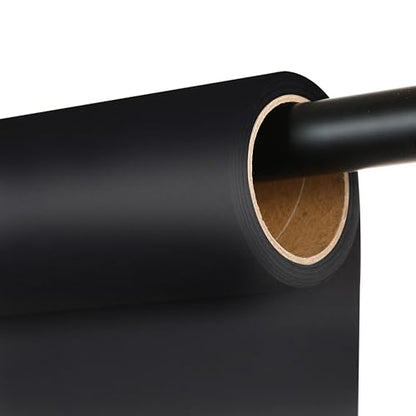 Seamless Photography Background Paper Roll, Blue Photo Paper Backdrop for Photography, Video and Streaming (Ultra Black, 107" x32') - color: Ultra Black, size: 107" x32'