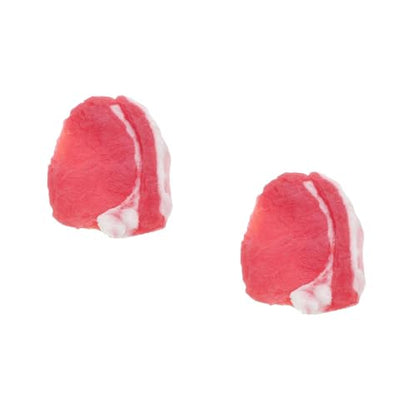 LUOZZY 2pcs Realistic Fake Pork Slices Model Fresh Meat Display for Restaurant Kitchen Decoration Table Cabinet Props Photography and Food Styling