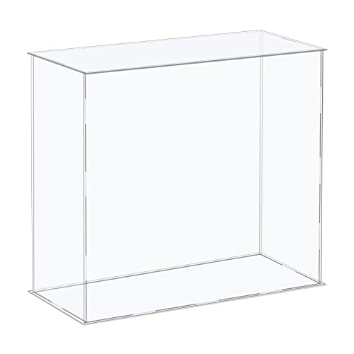 MECCANIXITY Acrylic Display Case Plastic Box Cube Storage Box Clear Assemble Showcase 16.1x6.3x14.1 Inch for Collectibles - size: 16.1x6.3x14.1 Inch
