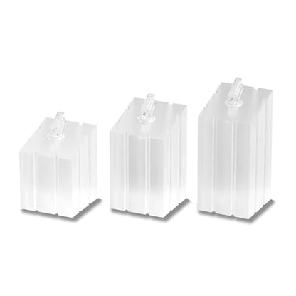 3 Piece Acrylic Ring Display Stand Ring Holder Jewelry Display Holders Showcase (Matte) - color: Matte White