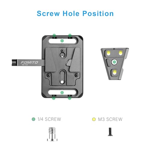 FOMITO V-Mount V-Lock Base Station Quick Release Plate VK-03 Black - color: VK03