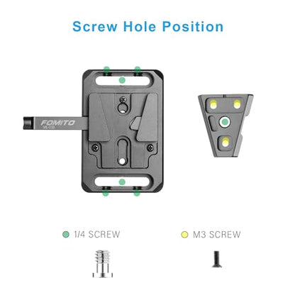 FOMITO V-Mount V-Lock Base Station Quick Release Plate VK-03 Black - color: VK03
