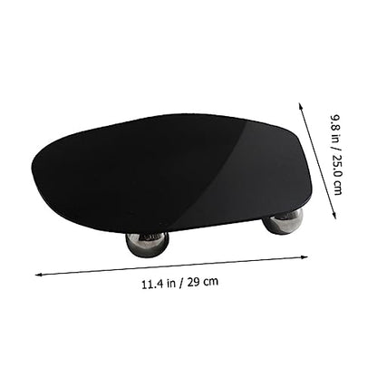 IMIKEYA Photography Background Tray for Aromatherapy Products Black Photo Prop Reflective Display Sturdy Easy to Clean