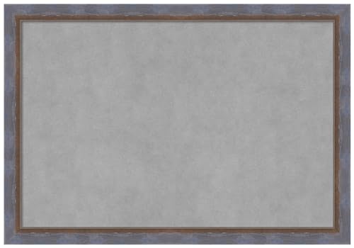 Amanti Art Blue Framed Magnetic Board 18x26 Medium Vision Board for use with Magnets, 100% Metal Sheet to Display Items as Office Decor or for Home Organization in mudroom, Kitchen or Kids Room - color: Two Tone Blue Copper, size: 26"W x 18"H