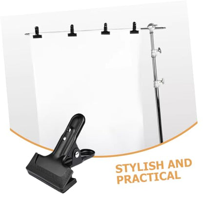 DOITOOL 4pcs Backdrop Clip Heavy Duty Photography Background Fixing Clamps for Securely Holding Various Backgrounds for Studios and Events