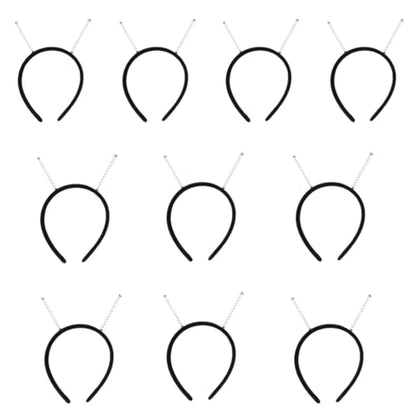 10Pcs Plain Headband with Springs Headpieces Party Props Soft Thin Headband