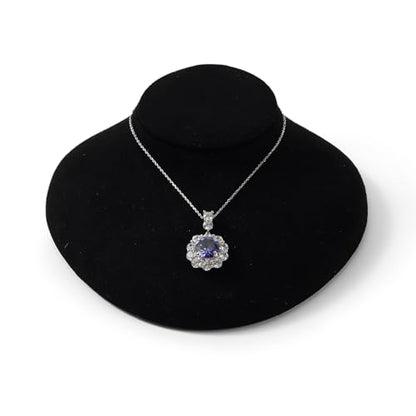 Oirlv Luxury Microfiber Jewelry Bust Necklace Display Bust - color: Black