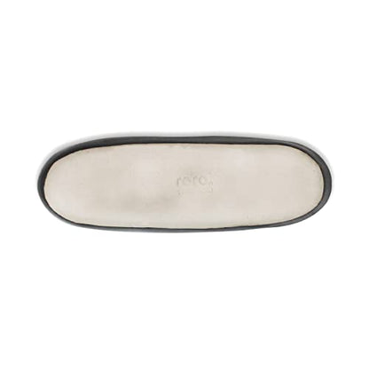roro Modern Minimalist Matte Black Oval Pinch Bowls – Handmade Ceramic Stoneware, For Spices, Sauces, Q-Tips, Cotton Buds – Set of 2