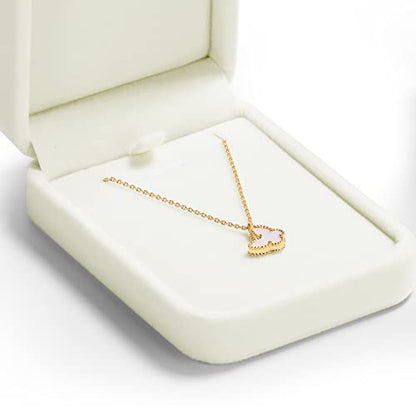 Oirlv Velvet Pendant Storage Box White Jewelry Packaging Gift Box Showcase - style: Pendant/Necklace Box