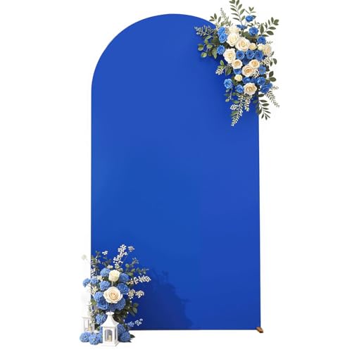 Royal Blue Arch Backdrop Cover for Wedding, 7.2FT Royal Blue Arch Cover Stretchy Backdrops, Double-Sided Arch Stand Covers for Wedding Ceremony, Baby Shower, Birthday Party Decoration - color: Royal Blue, size: 7.2FT