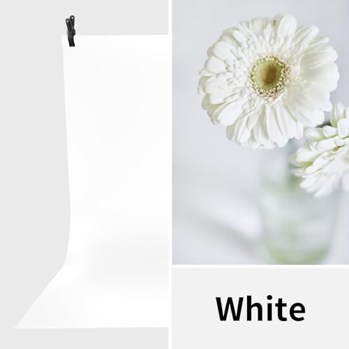 Meking 47.24x94.49 White PVC Backdrop for Photography, Matte & Reflective PVC Vinyl Seamless Background for Product Photoshooting - color: 47.24x94.49in White