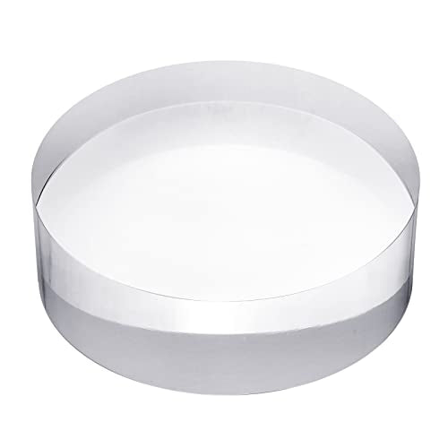 CiaoHER 1in Thickness 4in Diameter Acrylic Disc Display Block Clear Polished Round Pedestal Stand Riser 4" x 4" x 1", 1 Pack