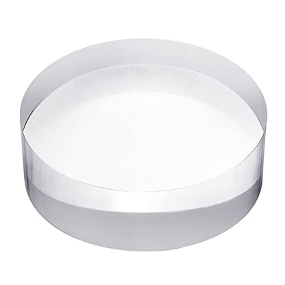CiaoHER 1in Thickness 4in Diameter Acrylic Disc Display Block Clear Polished Round Pedestal Stand Riser 4" x 4" x 1", 1 Pack