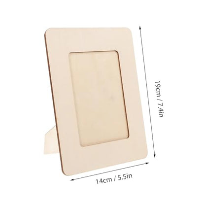 Unfinished Wood Frames 10Pcs Wooden Blank Photo Frames DIY Craft Kits for Kids Creativity Material Special Decoration Living Room Bedroom