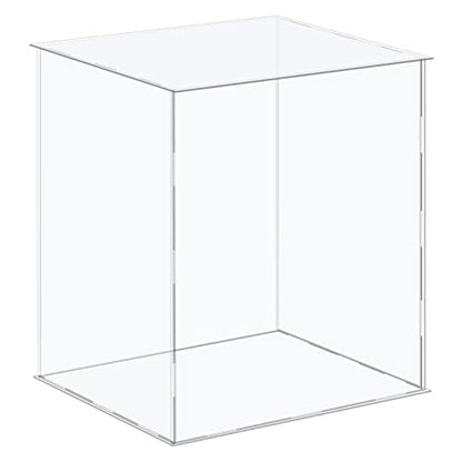 MECCANIXITY Acrylic Display Case Plastic Box Cube Storage Box Clear Assemble Showcase 14.1x12.2x16.1 Inch for Collectibles - size: 14.1x12.2x16.1 Inch