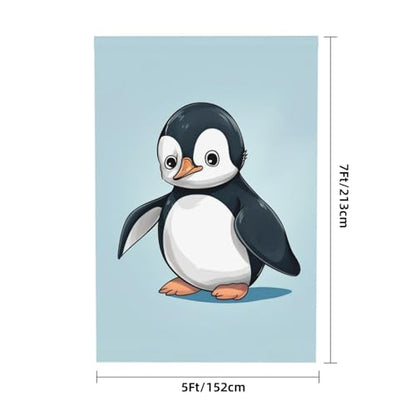 Cute Penguin Backdrop Background for Photography 5x7ft Photobooth Professional Photo Backdrop Curtains Video Photography Studio Photo Backgrounds Banner Booth Background Screen Parties - color: Cute Penguin