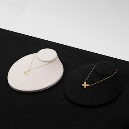 Oirlv Necklace Holder Bust Velvet Jewelry Display Necklace Display for Vendors Display Pendant Display Stand White - color: White Linen