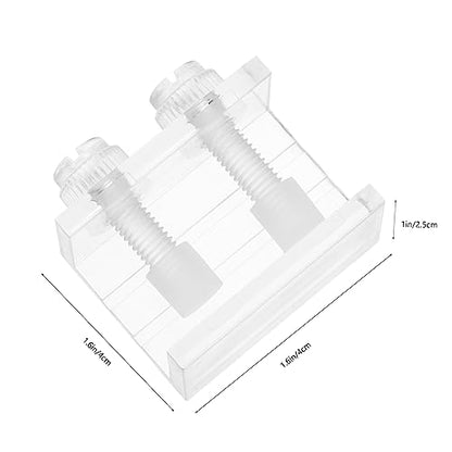 FOMIYES 2pcs Acrylic Background Clips for Fish Tank Aquarium Backdrop Fixing Clamps Non-Skid Design and Siphon Groove for Securely Mounting Tank Backgrounds
