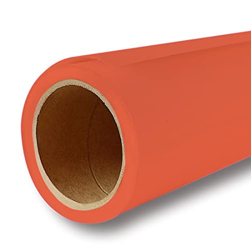 Seamless Photography Photo Backdrop Background Paper Roll for Photoshoot 53 inches Wide x 16 feet Long, Bright Orange - color: Bright Orange, size: 53"x16'