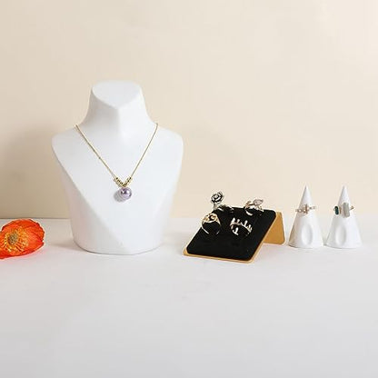 black Jewelry ring holder for women, retail ring display, small velvet ring storage organizer【Velvet Ring Holder-Black 】 - color: Black