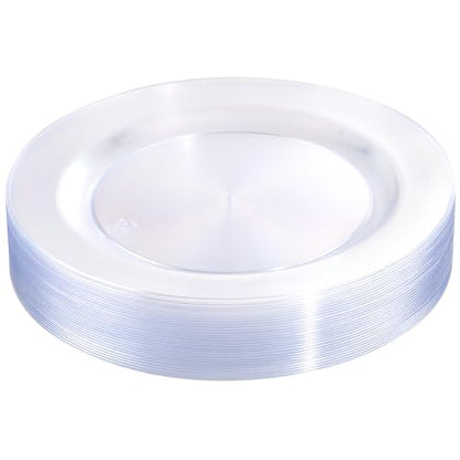 bUCLA 30PCS Clear Plastic Dinner Plates Disposable - 10.25" Heavy Duty Clear Plastic Plates for Party & Wedding - color: 10.25Inch-30pcs-Clear