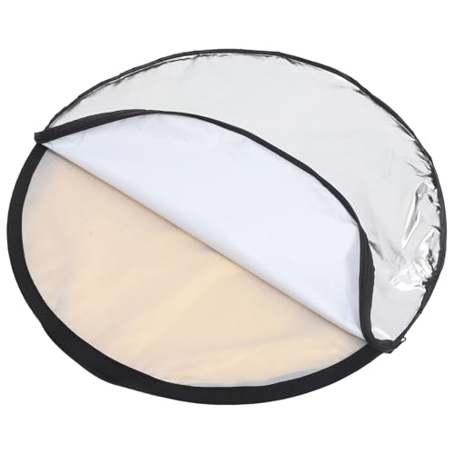 Kichvoe 5-in-1 60cm Folding Light Reflector Board for Photography, Portable Reflective Diffuser Panel with Soft Light and Background Use, Camera Lighting Accessory for Studio and Outdoor