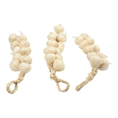 6Pcs Artificial Garlic String Decor Bulbs For Kitchen Wall Hanging, Rustic Dining Room Display And Culinary Photography Props