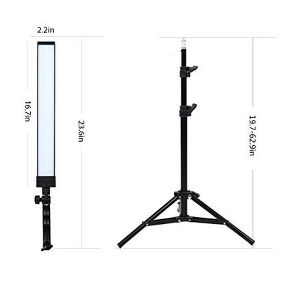 180 LED Light Photography Studio LED Lighting Kit Handheld Wand Stick Adjustable Light with Stand Tripod and Bag for Photographic Video Fill Light, Live Streaming, Portrait, Product, Tattoo