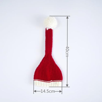 Christmas Newborn Baby Photo Shoot Props Outfits Crochet Clothes Santa Claus Red Hat Pants Photography Props - color: Red Hat