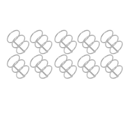 3 Ring Metal Loose Leaf Binders Stainless Steel Book Rings Photo Album Binding Spines for Notebook Travel Diary 10Pcs (30mm) - size: 30mm