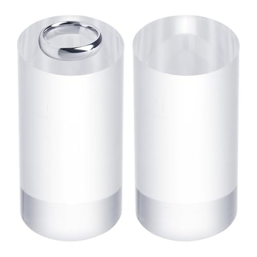 uxcell 2pcs Acrylic Cylinder Display Blocks, 30 x 60 mm/1.2" x 2.4" Clear Jewelry Display Base Polished Cube Riser Stand Display Holder Base for Ring Jewelry Cosmetics Crafts - size: 30 x 60mm