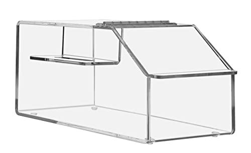 Marketing Holders Candy Storage Bin with Scoop Slot 7.75" Tabletop Bin Nut Granola Bin Top Opening Display Candy Stations Dessert Stations Clear Acrylic - size: Candy Bin w/Scoop Slot