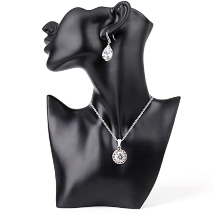 SOUJOY Jewelry Mannequin Display, Resin Display Stand Bust, Boutique Earring Holder Organizer for Show Jewelry, Necklace, Earrings, Rings